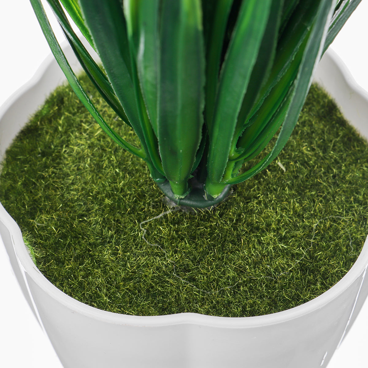 Artificial Green Leaf Plants Hydrangea Plastic Pot Home Garden Decor
