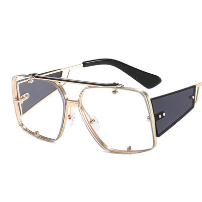 Retro Metal Big Frame Sunglasses Popular In Europe And America