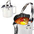 Camping Kettle Stainless Steel Outdoor Cooking Kettle 1.2L Hanging Pot For Hiking Backpacking Picnic