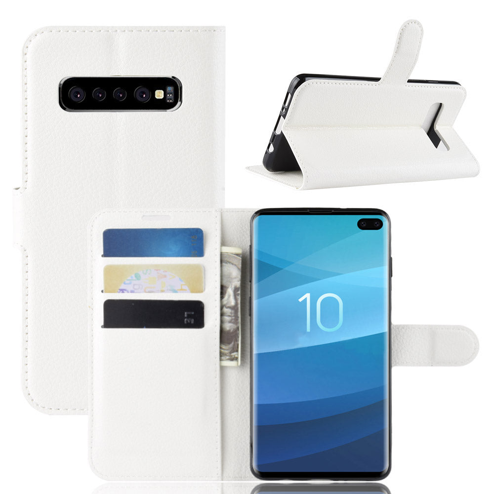 PU Leather Wallet Kickstand Flip Protective Case For Samsung Galaxy S10 Plus 6.4 Inch
