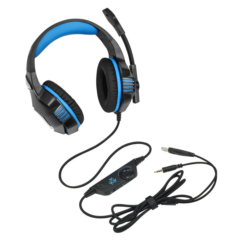 Hunterspider V3 3.5mm Wired LED Gaming Headphone Noise Cancelling With Mic For Laptop PS4 Xbox One