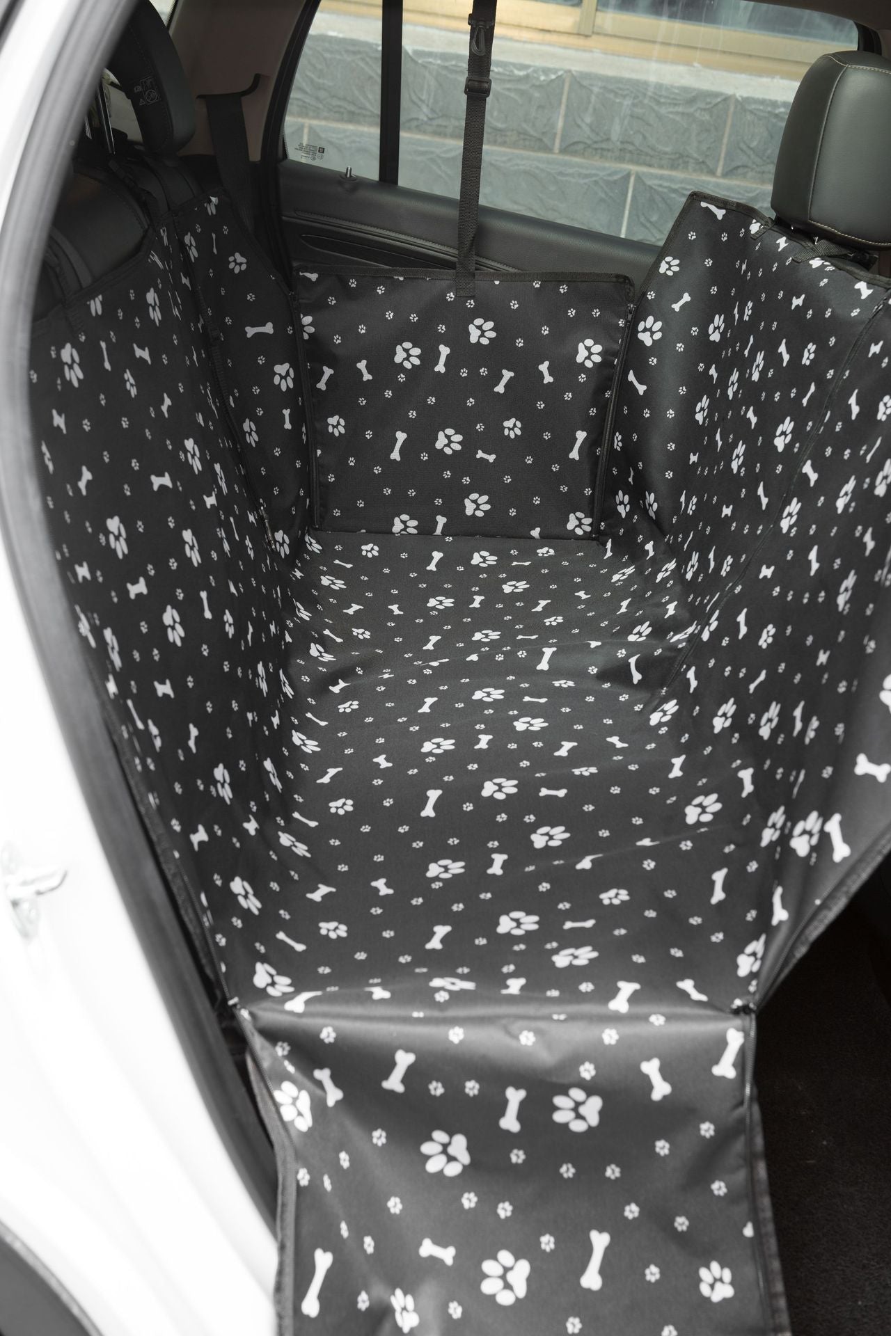 Printed Simple Rear Two-seater Car Mat For Pet Car