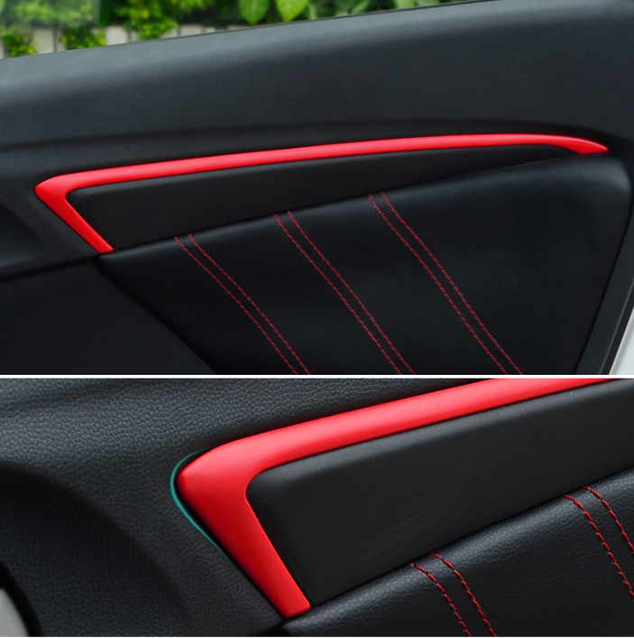 Modified door trims in the car