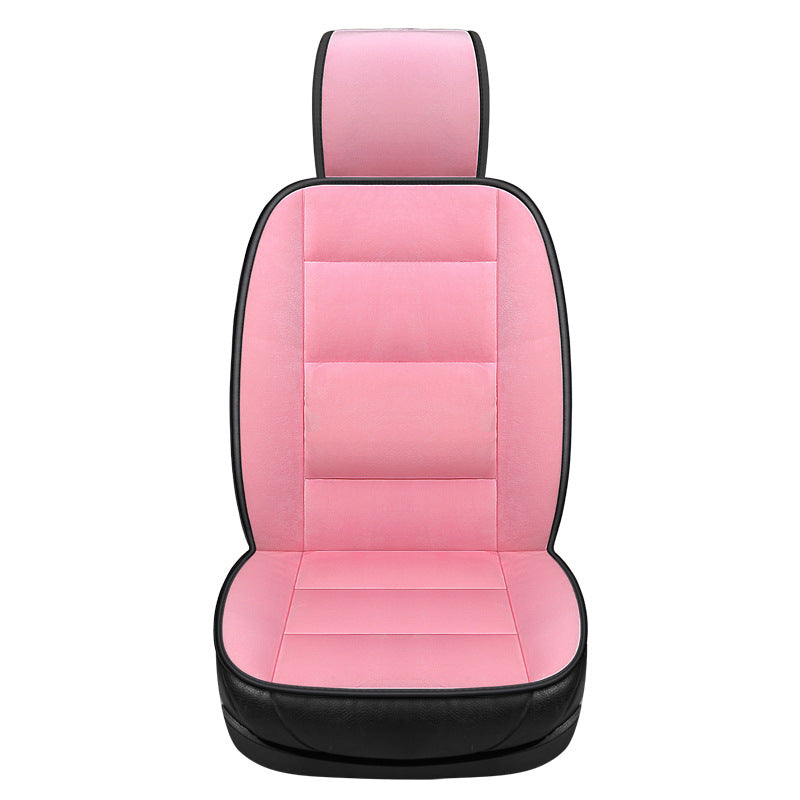 Thickened Warm Monolithic Plush Car Seat Cushion