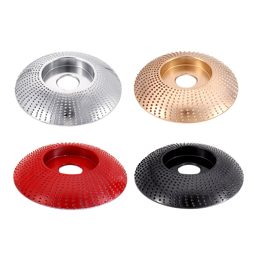 Drillpro 110mm Tungsten Carbide Arc Wood Shaping Disc Carving Disc 22mm Bore Sanding Grinder Wheel for 115 125 Angle Grinder
