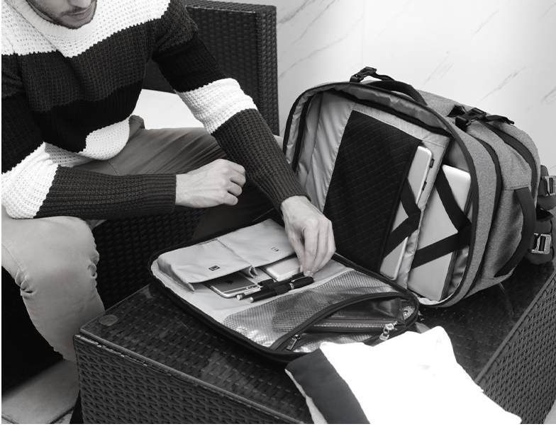 New men's business casual backpack Oxford cloth splash-proof multi-function backpack breathable decompression men's bag