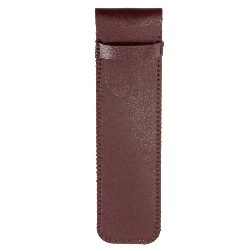 Kicute Handmade Genuine Pencil Bag Leather Cowhide Fountain Pen Cases Cover Office School Supplies 