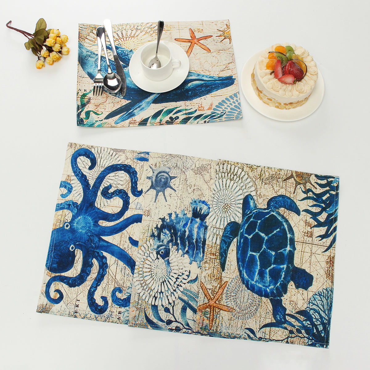 30*40cm Table Pad Cotton Linen Heat Insulation Waterproof Tablecloth Meal Cup Mat Mouse Pad