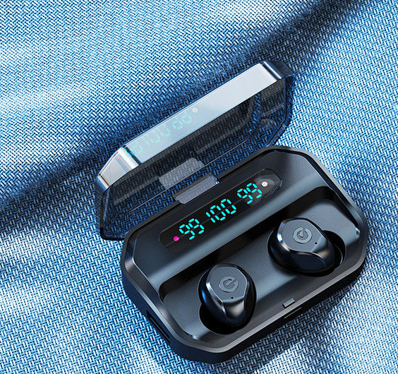 Binaural Digital Display With Power Bank Bluetooth Headset