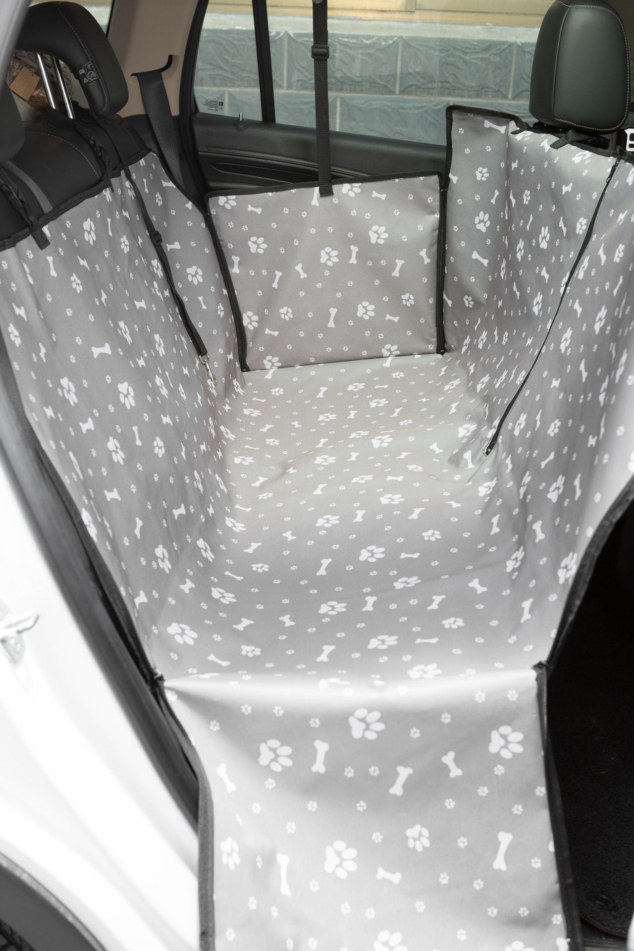 Printed Simple Rear Two-seater Car Mat For Pet Car