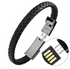Compatible with Apple , Outdoor Portable Leather Mini USB Bracelet Charger Data Charging Cable
