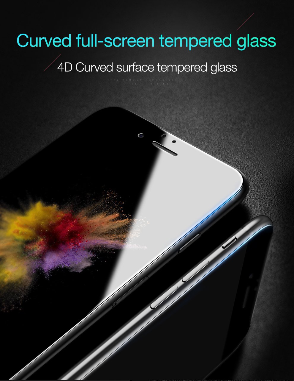 Bakeey 4D Curved Edge Cold Carving Tempered Glass Screen Protector For iPhone 7 Plus 5.5 Inch