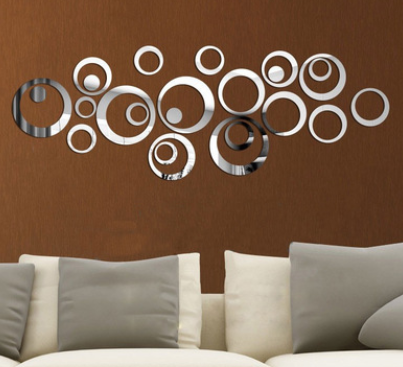 Never Stop Mirror Wall Stickers Instead Of Mirrors Wall Stickers Can Be Reflective Green Removable Wall Stickers Three-dimensional Relief