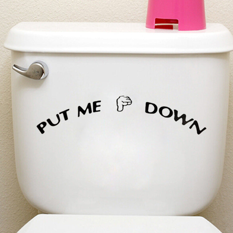 Put Me Down Toilet Bathroom Seat Wall Sticker Sign DIY Craft 