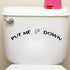 Put Me Down Toilet Bathroom Seat Wall Sticker Sign DIY Craft 