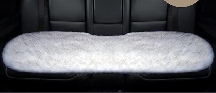 Simple Solid Color  Plush Car Seat Cushion