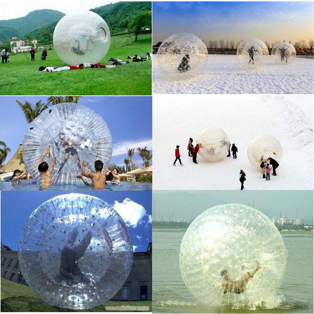 Outdoor Garden Yard 2.5m Inflating Zorb Ball Human Hamster Bumper Water Ball For Kids Adults
