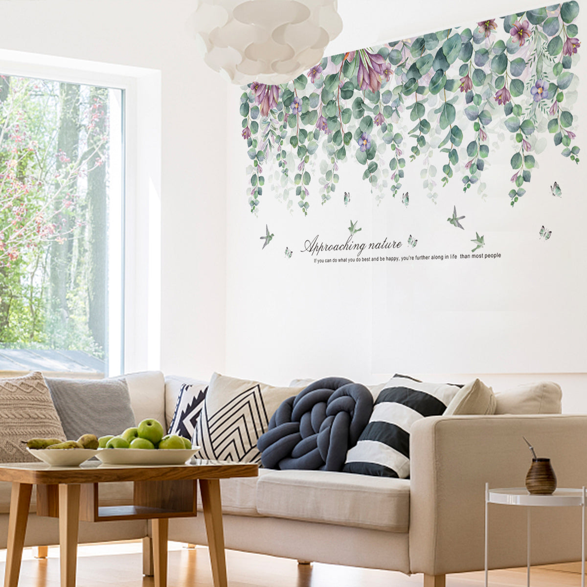 Tree Branch Leaves Removable Wall Decal PVC Large Sticker Mural Home Decor Art