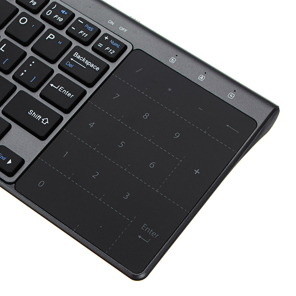 JP136 Ultra Thin 2.4GHz Wireless Keyboard with Touch Pad for Laptops Desktop Computers