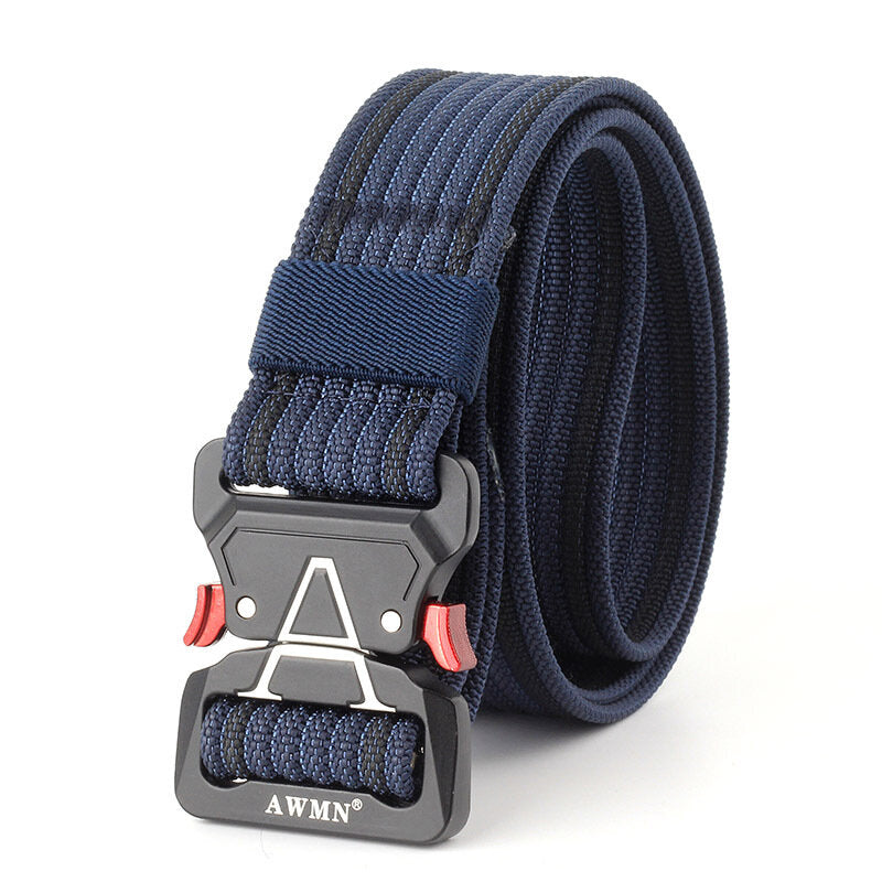 125cm AWMN S05-3 3.8cm Tactical Belt Inserting Quick Release Quick Release Buckle Military Fan Hunting Nylon Belts
