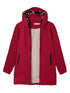 Slim Velvet Patchwork Pocket Long Zipper Hood Coat
