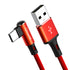 QGEEM QG-CC15 USB Type C Data Cable 90 Degree Eblow Fast Charging Wire Cord For Huawei P30 P40 Pro Mi10 Note 9S OnePlus 8Pro