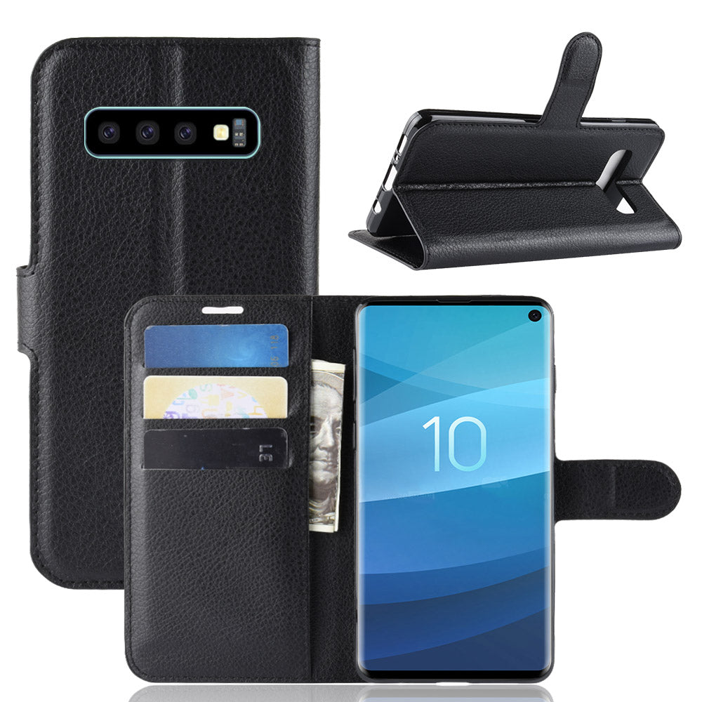 PU Leather Wallet Kickstand Flip Protective Case For Samsung Galaxy S10 6.1 Inch