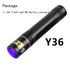 Y36 365nm 8006 365nm UV Fluorescent Agent Detection Woods Lamp Flashlight
