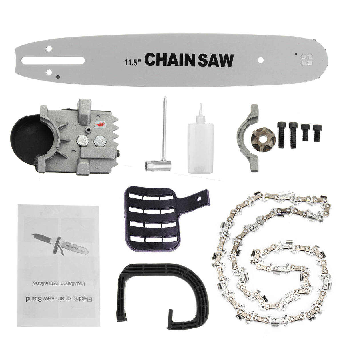 11.5 Inch Chainsaw Bracket Woodworking Tool Change 100 Angle Grinder Into Chain Saw