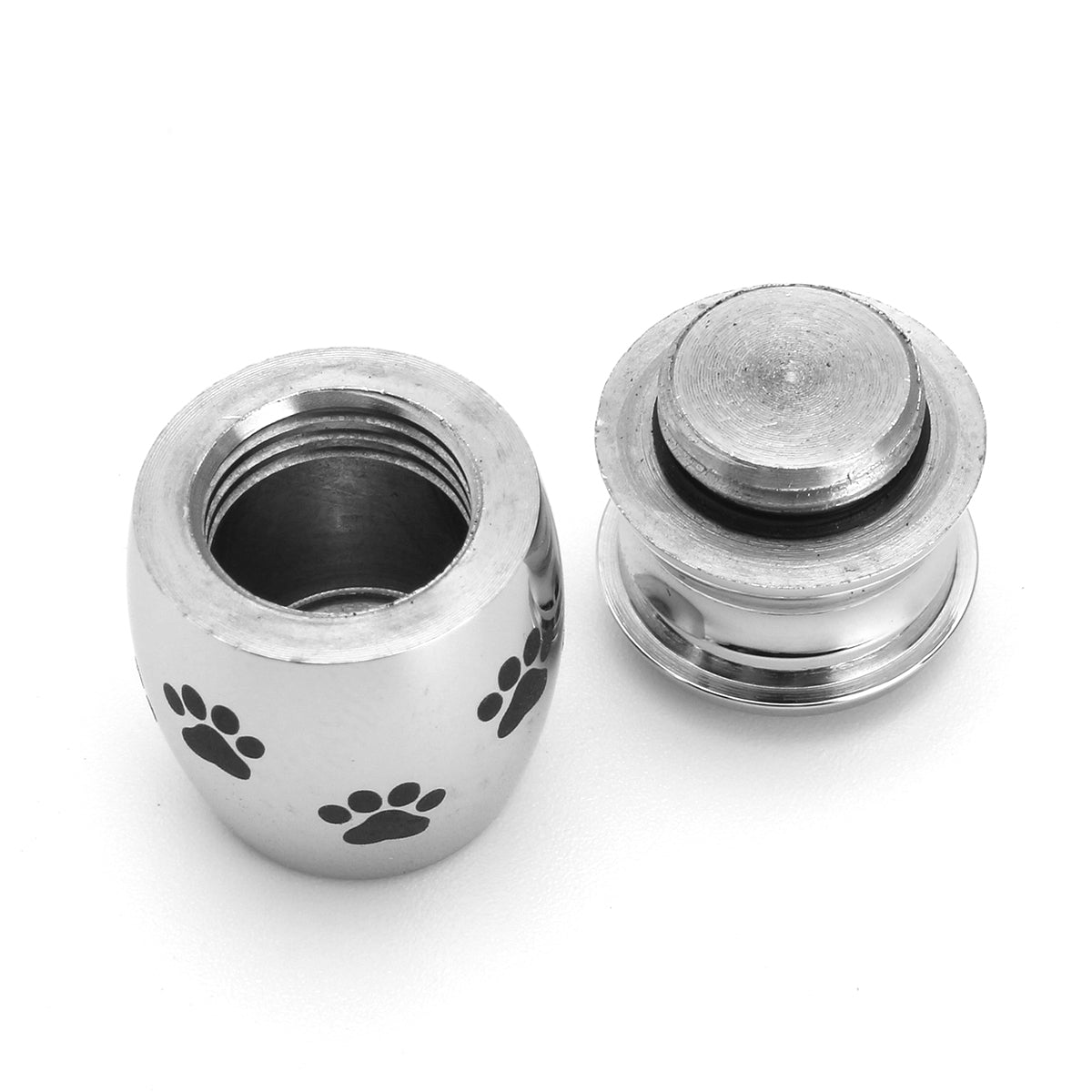Stainless Steel Pet Memorial Dog Cat Mini Pet Cremation Urn Puppy Paw Print