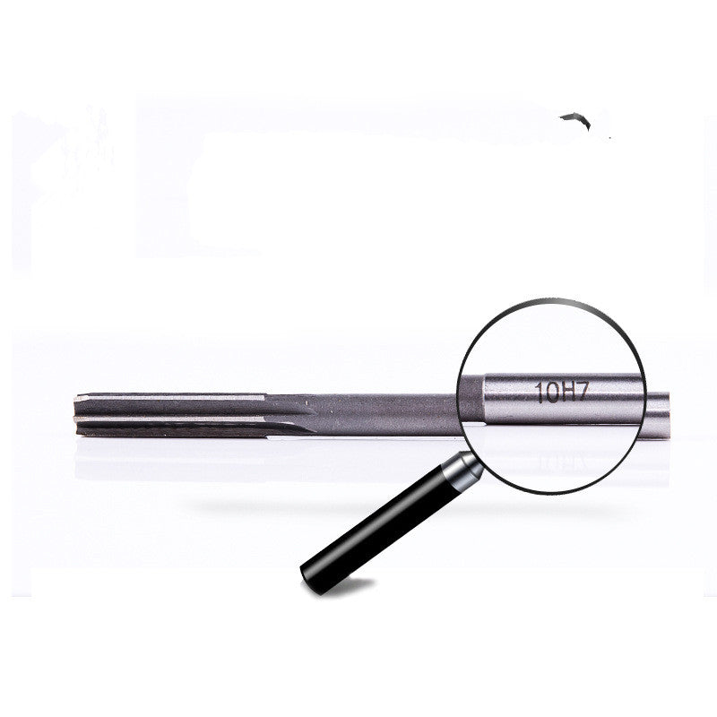 High-speed Steel High-precision Spiral Inner Hole White Steel Alloy Straight Shank Reamer