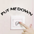 Put Me Down Toilet Bathroom Seat Wall Sticker Sign DIY Craft 
