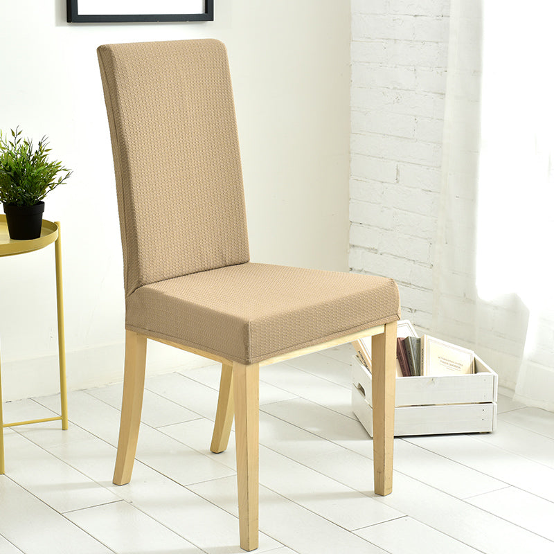 Waterproof Dinning Chair Covers Antidirt Waffle Fabric Seat Covers Stretch Spandex