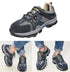 TENGOO Men's Safety Shoes Steel Toe Work Sneakers Slip Resistant Breathable Hiking Climbing Running Shoes