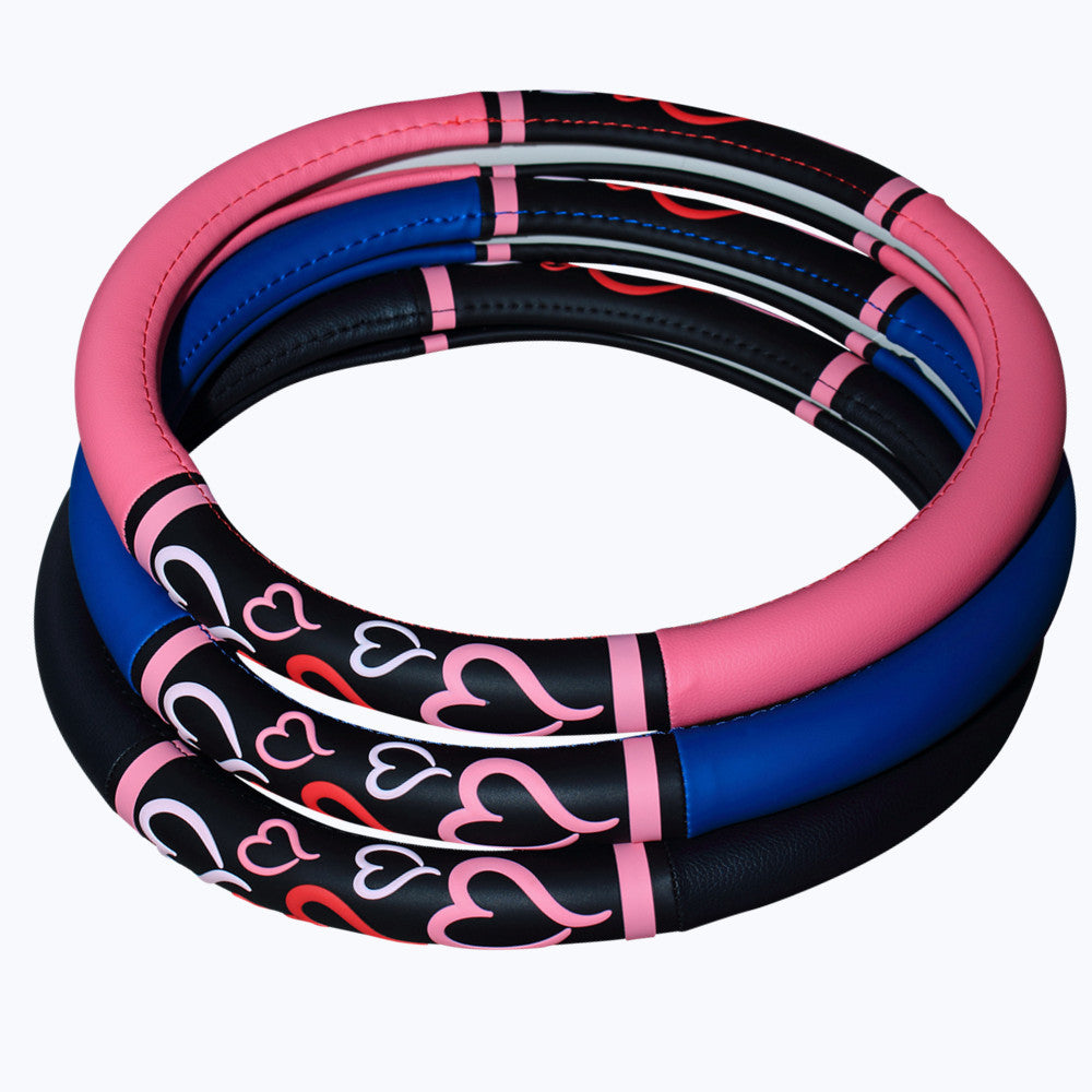 Car Steering Wheel Cover Four Seasons General Purpose Car Inner Handle Cover Love