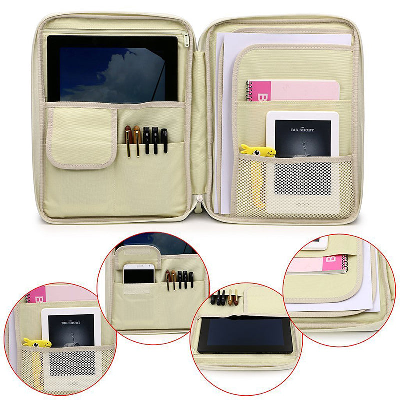 Multifunction Large Capacity A4 File Zipper Bag Zipper Package Conference Briefcase Package Tablet Computer Package Stationery  Bag  School Supplies Office Supplies