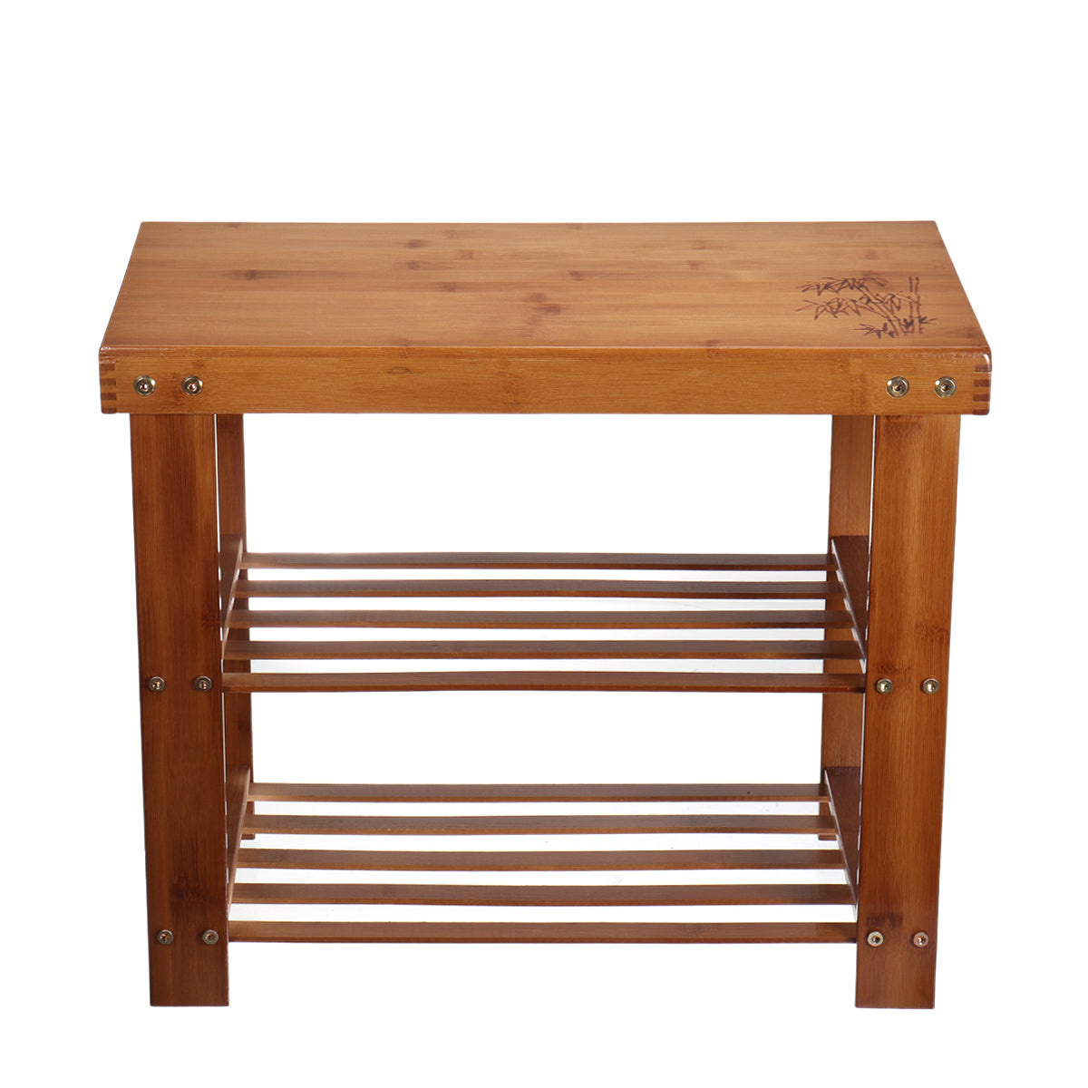 Bench Storage Stool Shoe Wooden Shoes Rack Bamboo Stand Chair Organiser
