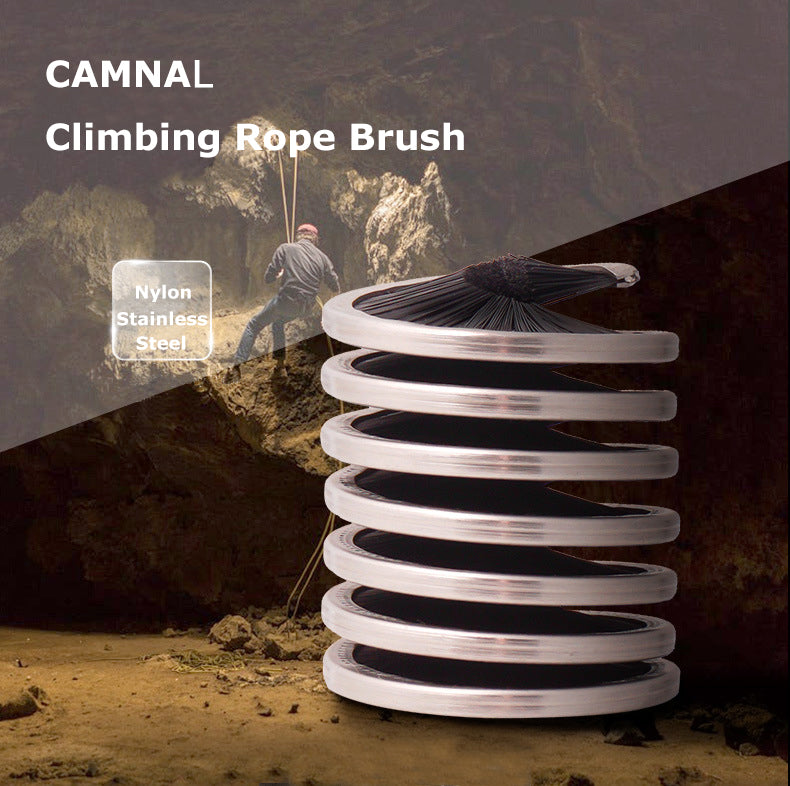 CAMNAL Nylon Stainless Steel Wear-resistant Climbing Clean Wshing Rope Brush Tools For 8-13mm Climbing Rope