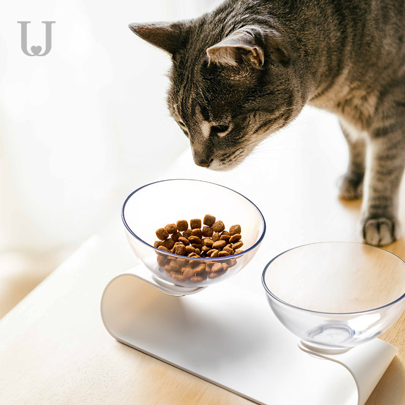 Jordan&Judy PE001 Pet Dog Cat Pet Double Bowl Transparent Tilt Design Healthy Material From Xiaomi Youpin 