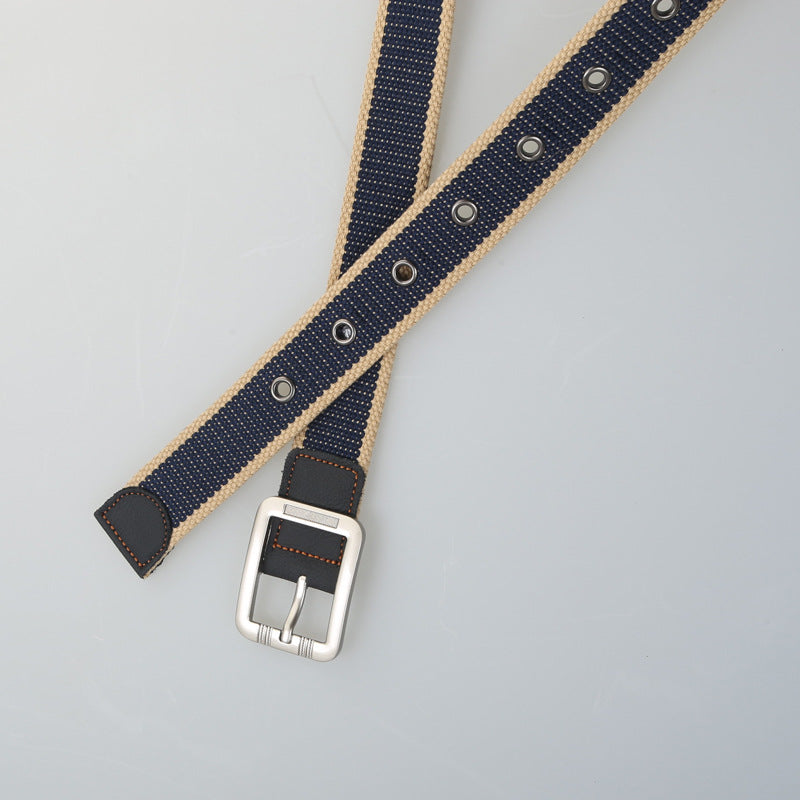 KALOAD P8 125cm 3.8cm Unisex Casual Belts + Outdoor Sport Tactical Belt Pin Buckle Canvas Waist Belt For Women Man