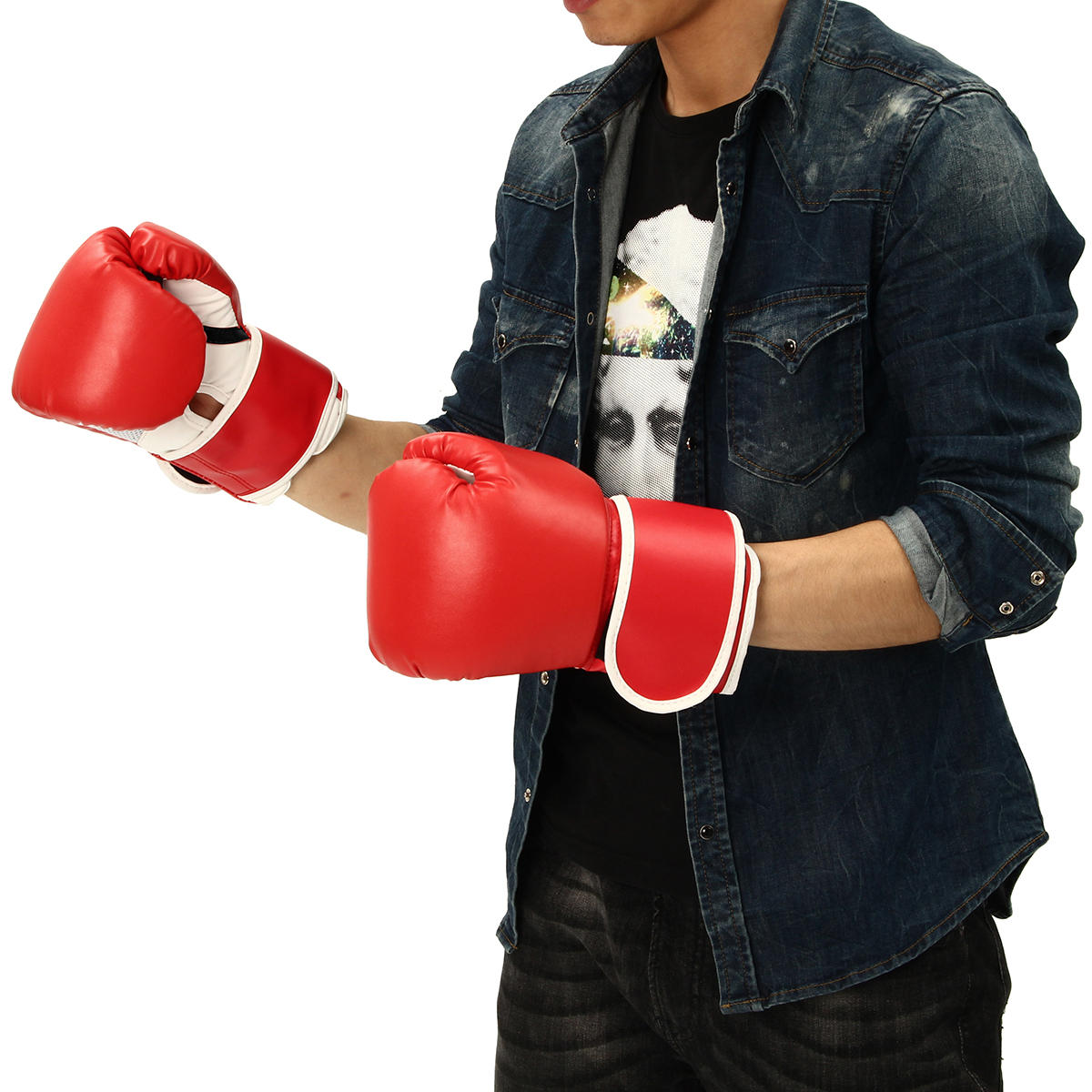 16oz Boxing Gloves Unisex Training Fighting Gloves Sandbag Gym Gloves Sanda Equipments