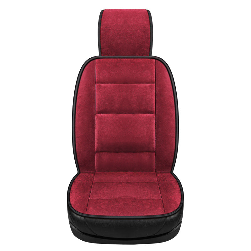 Thickened Warm Monolithic Plush Car Seat Cushion
