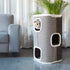ZEZE Cat Climbing Frame Pet House Lamb Wool Sofa Fabric Semi-closed for Pets