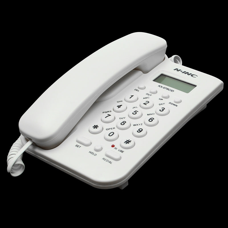 NINC Telephone Corded Phone Landline Phone Home Office Extension Telephone Fixed Phone White 