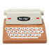 1Pcs Mini Retro Typewriter Desktop Figurines Wooden Message Note Clip Pictures Photo Holder