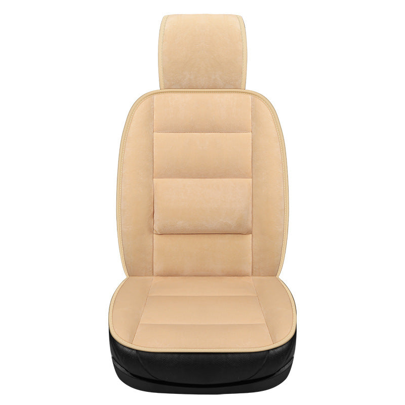 Thickened Warm Monolithic Plush Car Seat Cushion