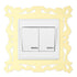 4pcs Gold Flower vine Light Switch Surround Sticker Cover Vinyl Wall Skin