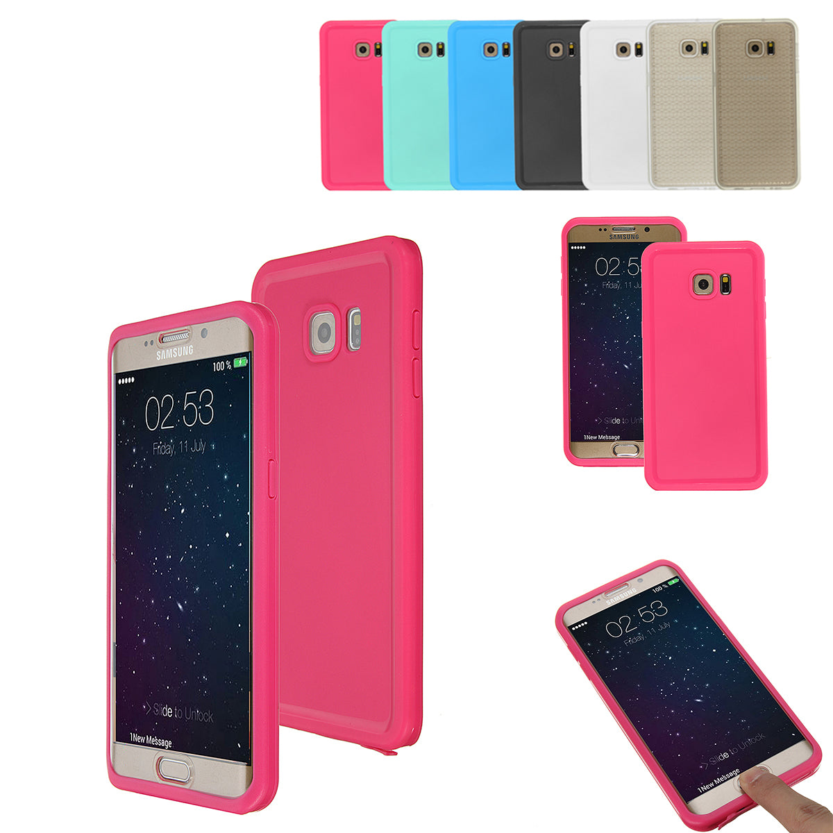 Genuine Waterproof Shockproof Dustproof Touch Screen TPU Case Cover For Samsung S6 Edge Plus