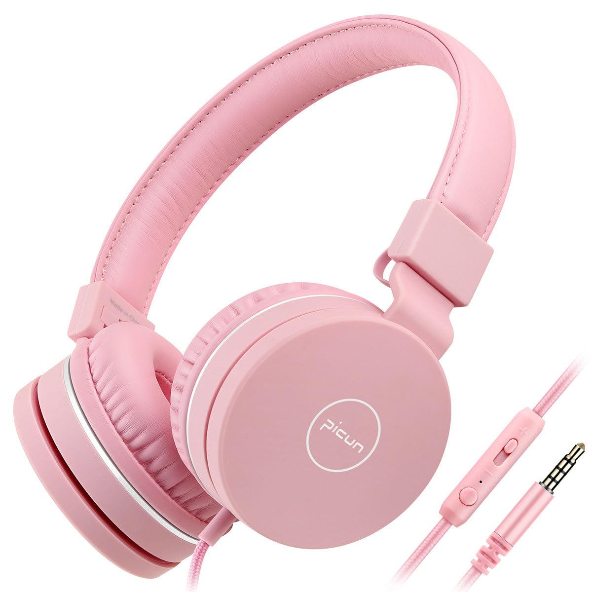 Portable Foldable Kids Childs Headphone Soft 3.5mm Wired Stereo Music Headset with Mic