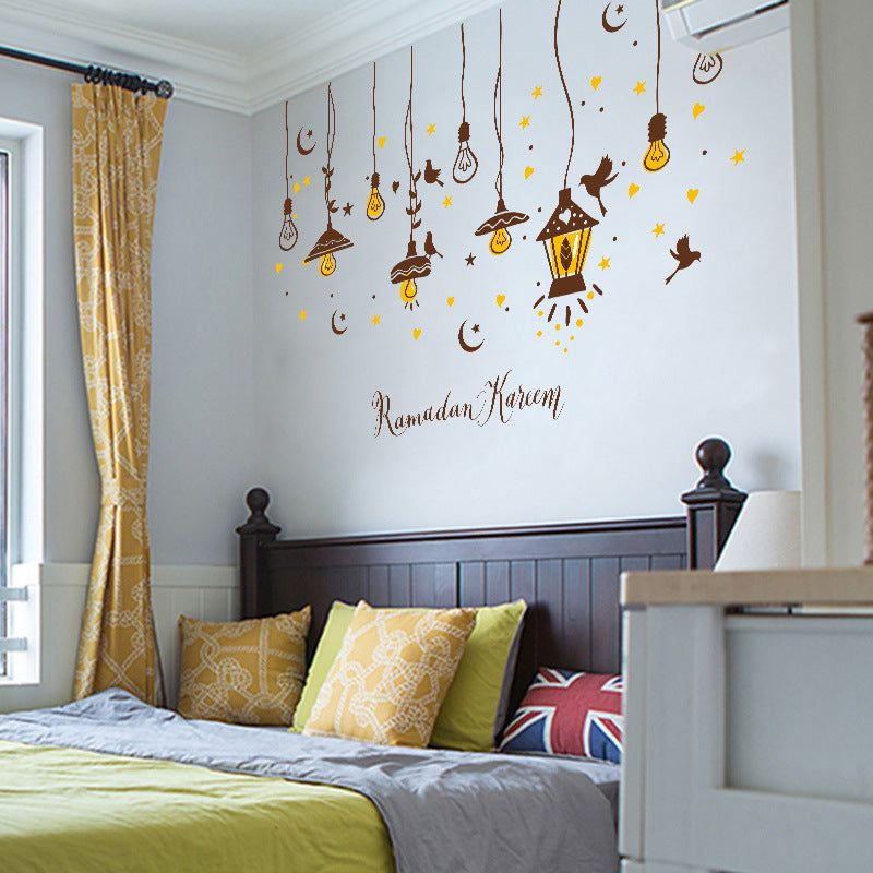 Creative Chandelier Self - Adhesive Wallpaper Stickers Living Room Bedroom 